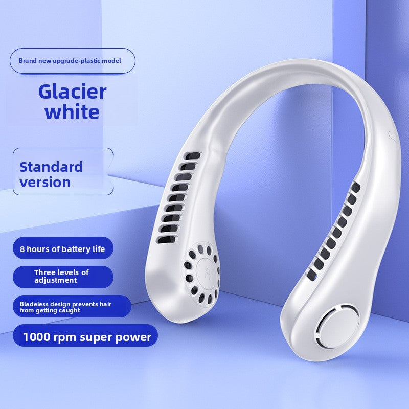 USB Rechargeable Neck Fan  - Ment to Improve yourself during hot times