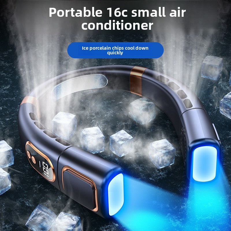 USB Rechargeable Neck Fan  - Ment to Improve yourself during hot times