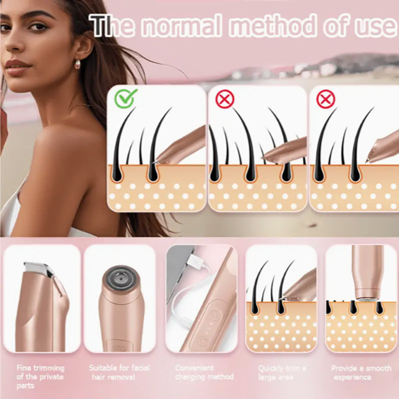 Dual Head Electric body shaver