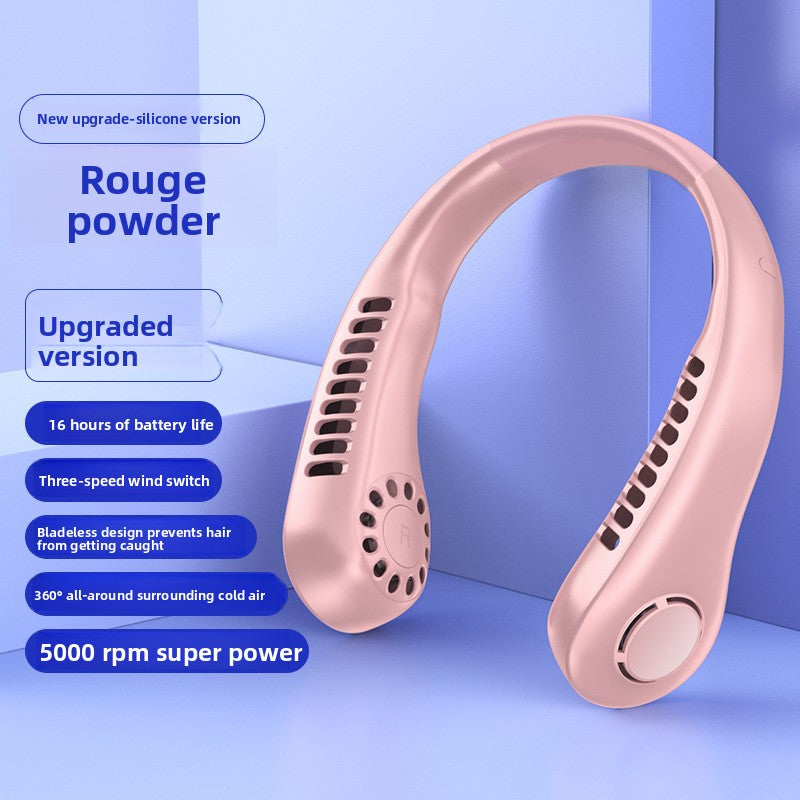 USB Rechargeable Neck Fan  - Ment to Improve yourself during hot times