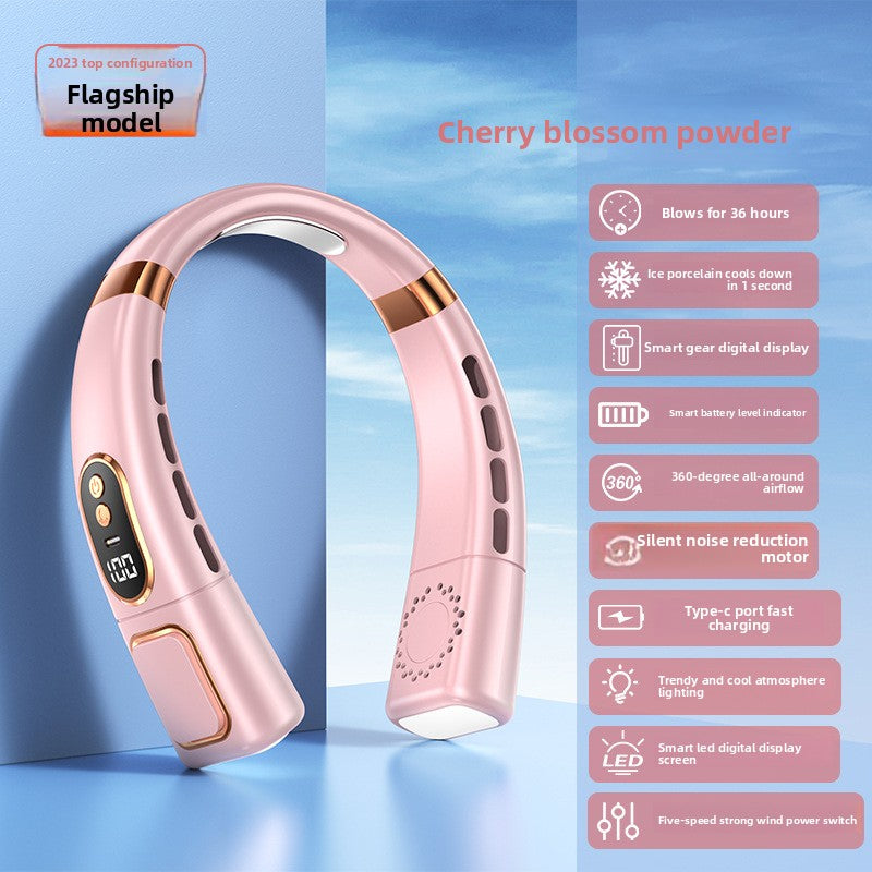 USB Rechargeable Neck Fan  - Ment to Improve yourself during hot times