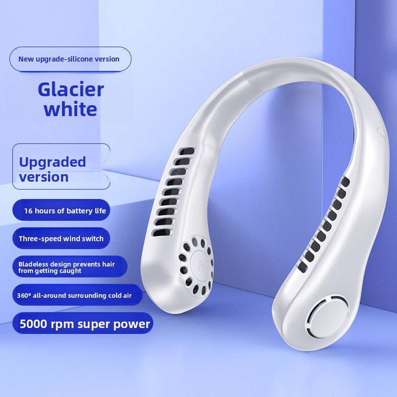 USB Rechargeable Neck Fan  - Ment to Improve yourself during hot times