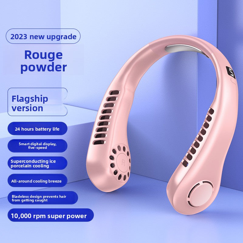 USB Rechargeable Neck Fan  - Ment to Improve yourself during hot times
