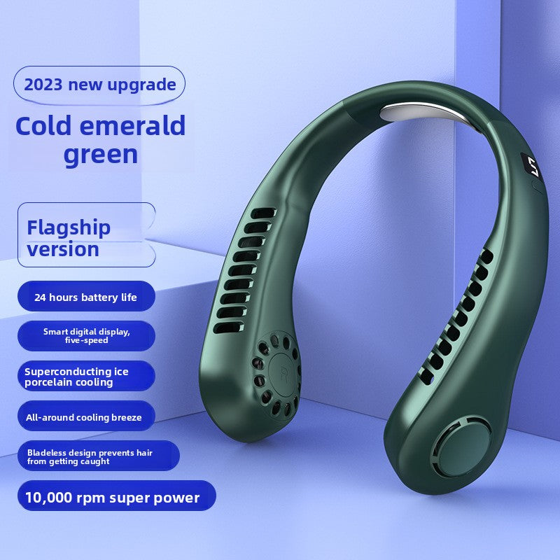 USB Rechargeable Neck Fan  - Ment to Improve yourself during hot times