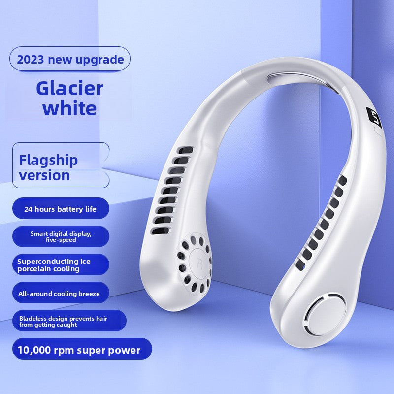 USB Rechargeable Neck Fan  - Ment to Improve yourself during hot times