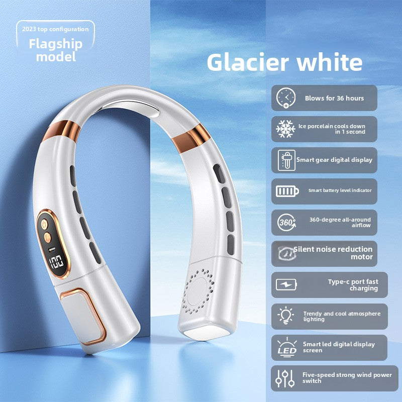 USB Rechargeable Neck Fan  - Ment to Improve yourself during hot times